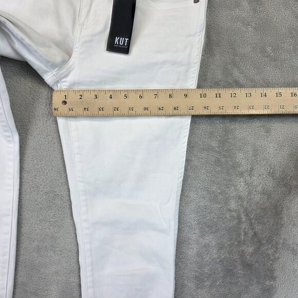 Kut From The Kloth Jeans Womens 4 White Donna Ankle Skinny Stretch Denim 126540 - Picture 10 of 16
